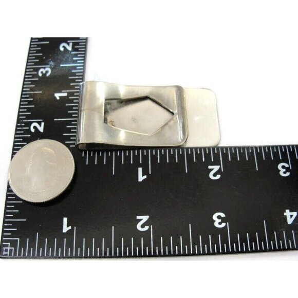 Vintage Silver Tone Money Clip Men Wallet ID Credit Card Holder - Picture 10 of 15